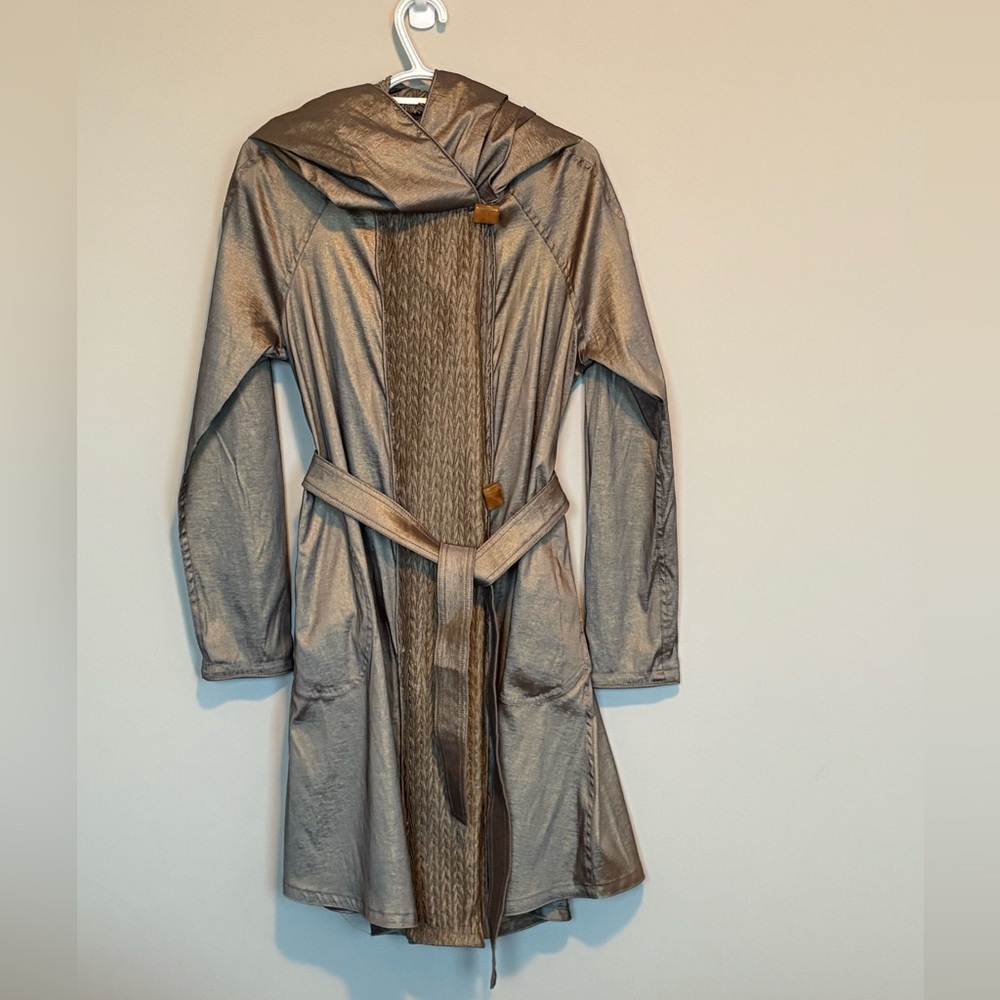 NWOT- Mycra PAC completely reversible gold trench coat.